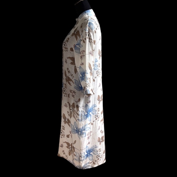 Floral Choker collar  button down dress - Picture 4 of 8